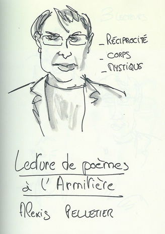 Muse sacrée, muse lascive, lecture de poèmes, A. Pelletier, L'Armitière, 240310